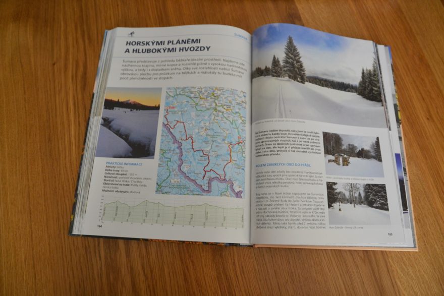 Pro plánování vlastních dobrodružství skvěle poslouží barevné orientační mapky a výškové profily tras.