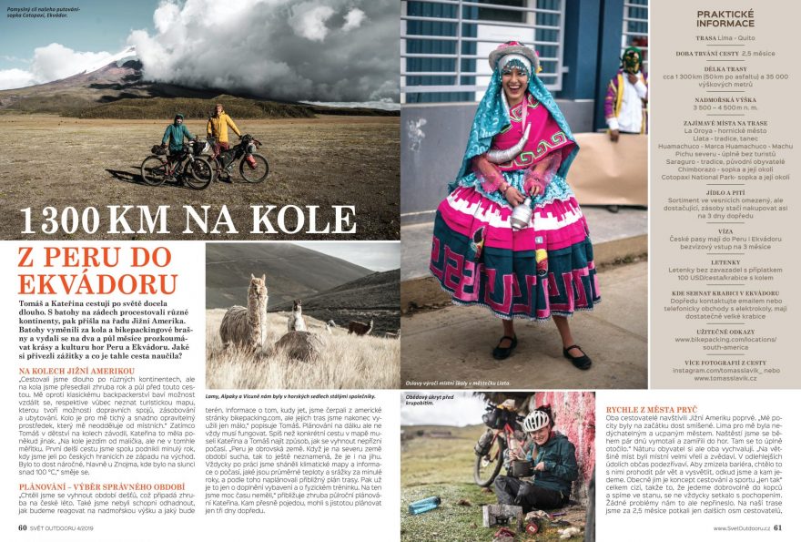 Na kolech přejedeš 1300 km dlouhou štreku z Peru do Ekvádoru