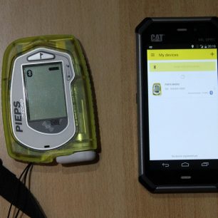 Propojení Bluetooth mezi Pieps Micro a telefonem CAT