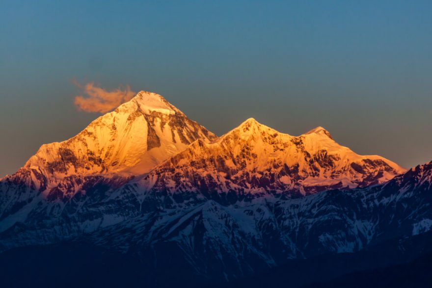 Výhled na himálajské štíty, Nepál