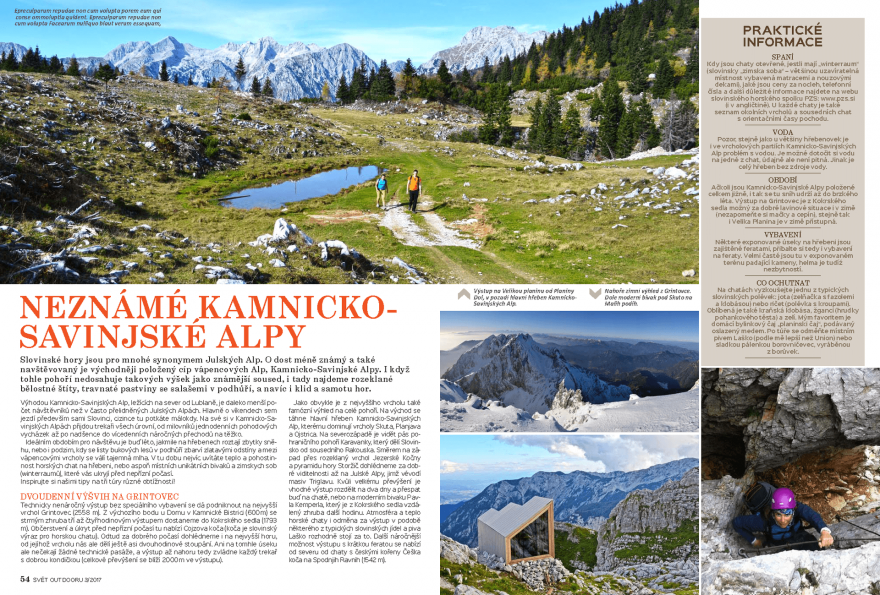 Ukázka ze Světa outdooru: zapomenutý kout Alp - Kamnické Alpy ve Slovinsku