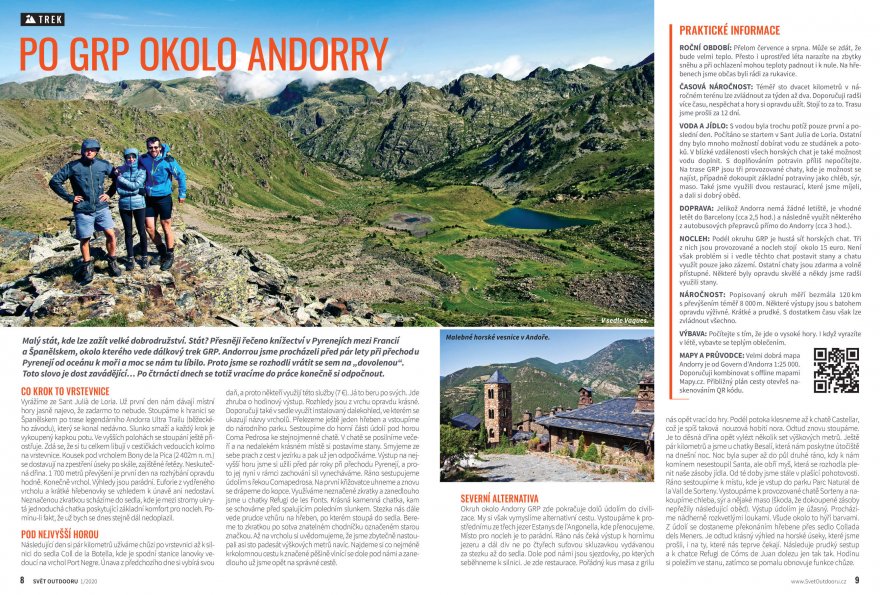 Trek po GRP okolo Andorry. Svět outdooru 1/2020