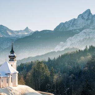 Horská panoramata v Berchtesgadenu, Německo