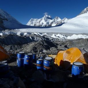 Stanování pod Cho Oyu