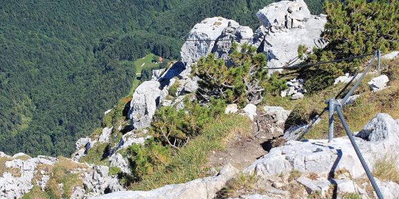 Vrchol Hochstaufen ferratou Pidinger Klettersteig