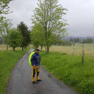 Celodenní déšť na Vysočině a testování pláštěnky batohu Pinguin Attack 45