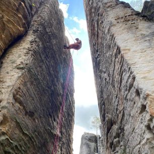 Testování na Prachově - Singing Rock ROCKET