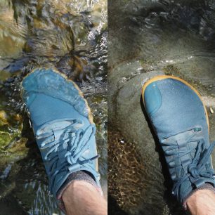 Test vodoodpudivosti boty.