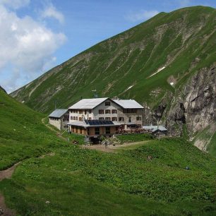 Kemptner Hütte v Allgauských Alpách