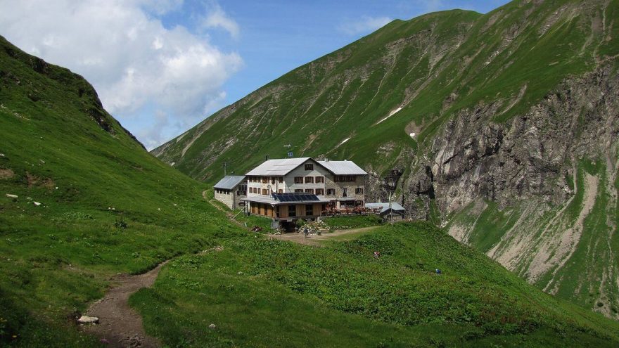 Kemptner Hütte v Allgauských Alpách