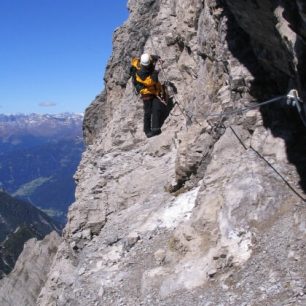 Ari Schuebel Steig, Lienzké Dolomity, rakouské Alpy.