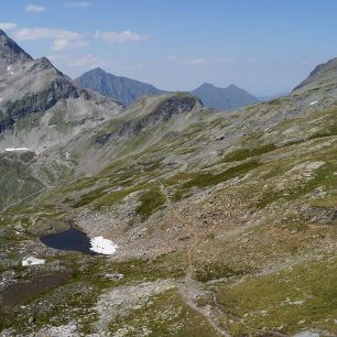 Výhledy na sedlo Felber Tauern, Vysoké Taury, Rakousko