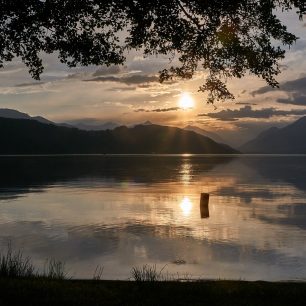 Západ slunce v Millstattu.