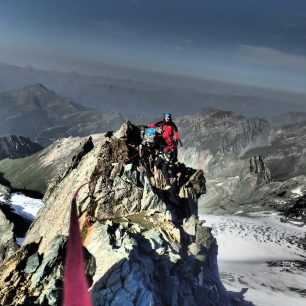 Výstup na Grossglockenr hřebenem Studlgrat, Vysoké Taury, Alpy, Rakousko