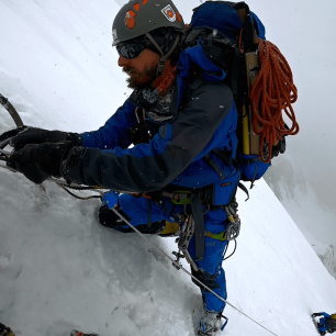 Úsek mezi C2 a C3. Expedice Muchu Chhish 2020, Karakoram, Pakistan