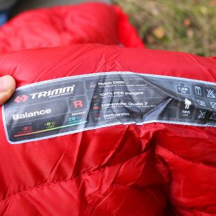 Teplotní rozsah spacáku TRIMM Balance je široký a činí z něj v podtatě 4sezonní typ 3