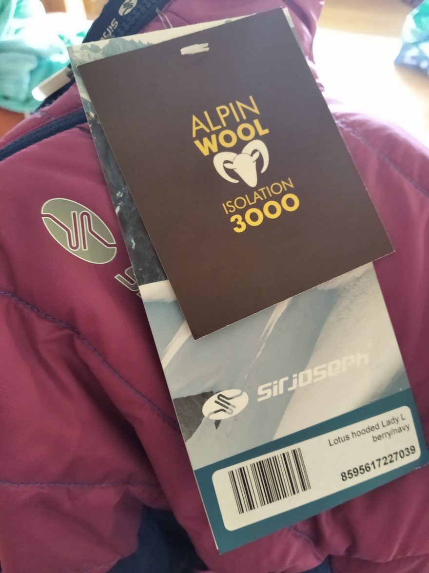 Výplň z materiálu Alpin Wool 3000