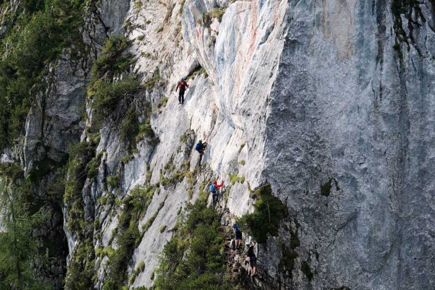 Via feaPrvní metry feraty Intersport Donnerkogel Klettersteig, rakouské Alpyrrata Intersport Donnerkogel Klettersteig