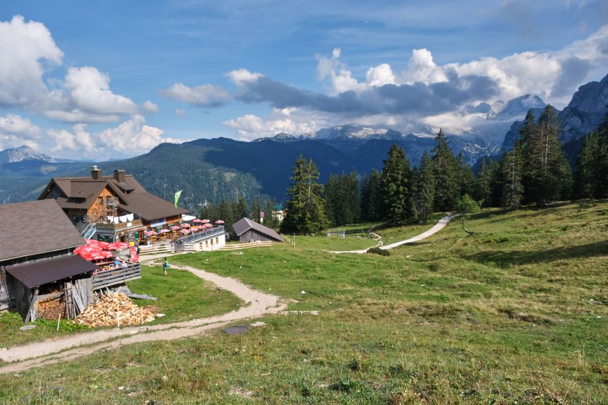 Chata Gablonzer Hütte pod feratou Intersport Donnerkogel Klettersteig