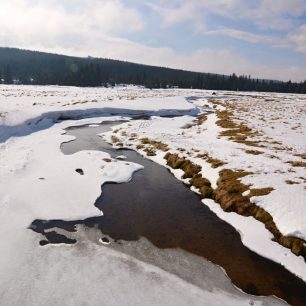 Meandrující řeka Jizera, Jakuzsyce, polské Jizerky