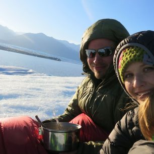 Lucka Hrozová s přítelem, lezcem