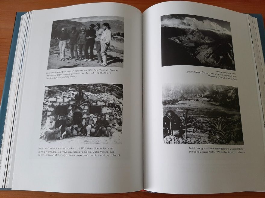Umístění památníku v Peru. Ukázka z knihy Peru 1970 čeští horolezci pod Huascaránem