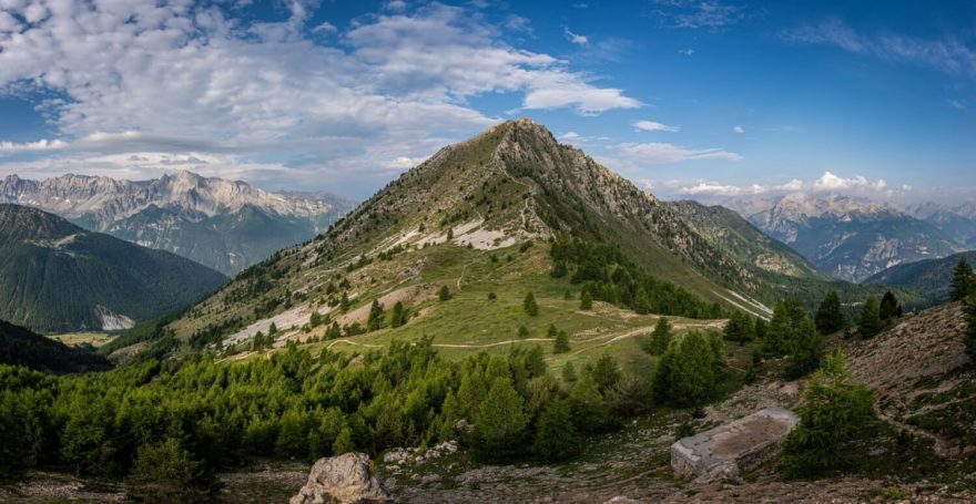Col Fromage a vrchol Brunet, přechod GR5 přes francouzské Alpy