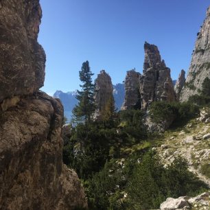 Vícedélky u Lago di Misurina, Dolomity, italské Alpy