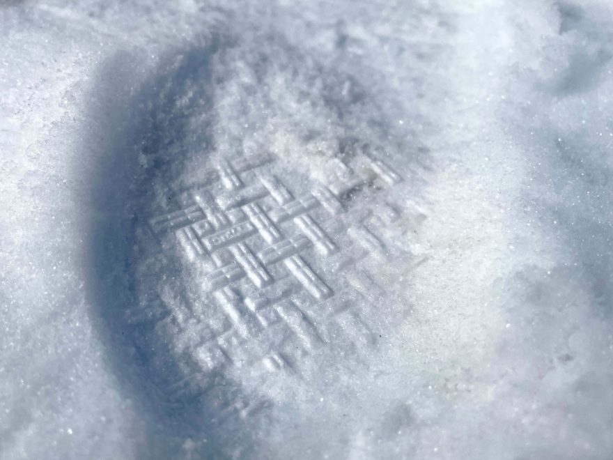 Detail vzorku podešve bot Saltic Vintero.