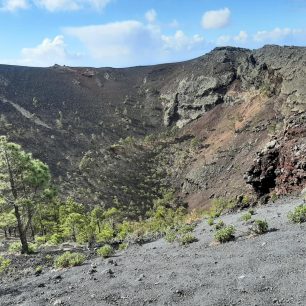 Kráter vulkánu San Antonio, Ruta de los Volcanes, La Palma, Kanárské ostrovy