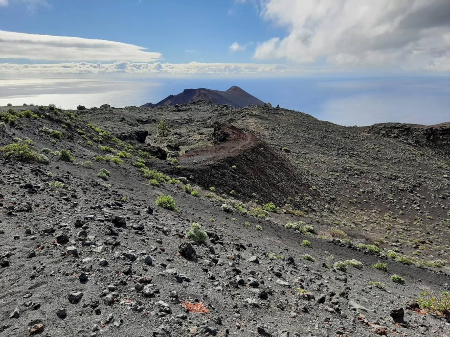 Závěrečný úsek k oceánu. Ruta de los Volcanes, La Palma, Kanárské ostrovy