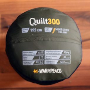 Parametry spacáku Warmpeace Quilt 300