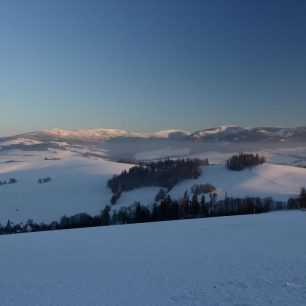 Hřeben Králického Sněžníku v zimě.
