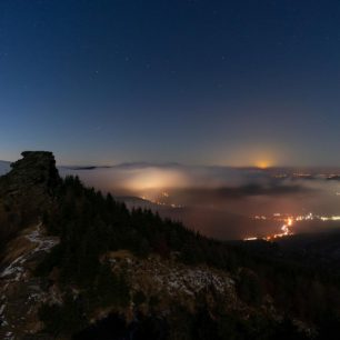 Noční Obří skály, Jeseníky