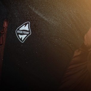 Detail ECO DWR povrchové úpravy High Point Helium Pertex.