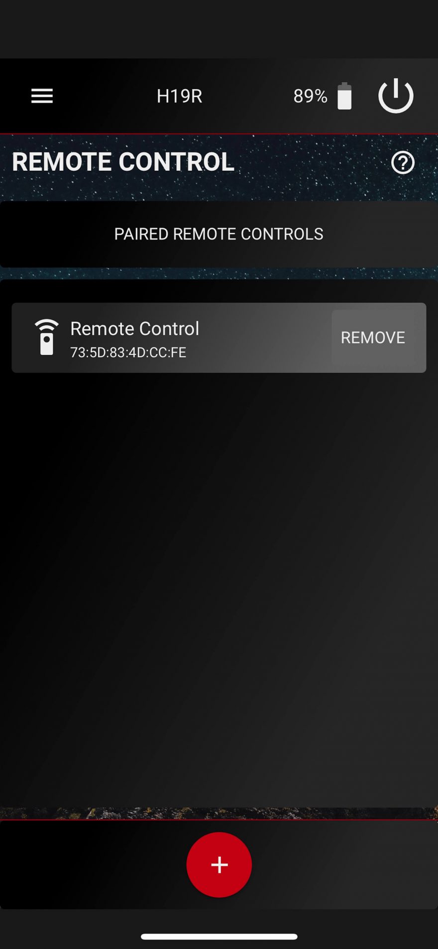 Aplikace Ledlenser Connect_správa spárovaných dálkových ovládání.