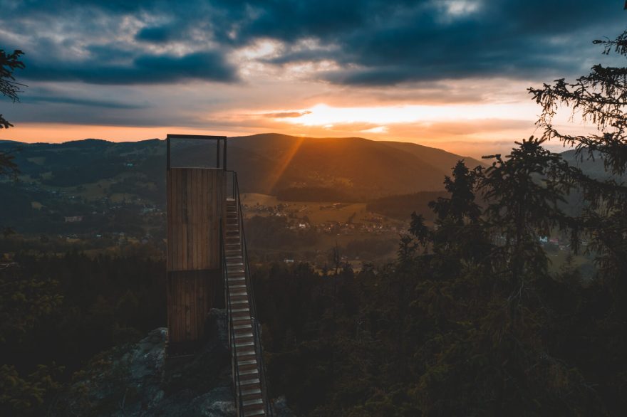 Vyhlídka Horník. Hlídka na Stráži, Rokytnice nad Jizerou, Krkonoše