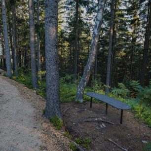 Kromě vyhlídek najdeme v lesoparku na Stráži pěkné posezení. Rokytnice nad Jizerou, Krkonoše