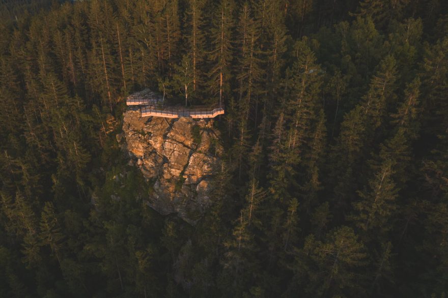 Vyhlídka Liška. Hlídka na Stráži, Rokytnice nad Jizerou, Krkonoše