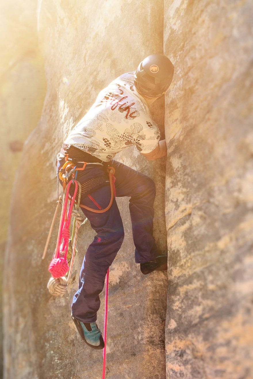 Rafiki crag ve spáře Quo Vadis.