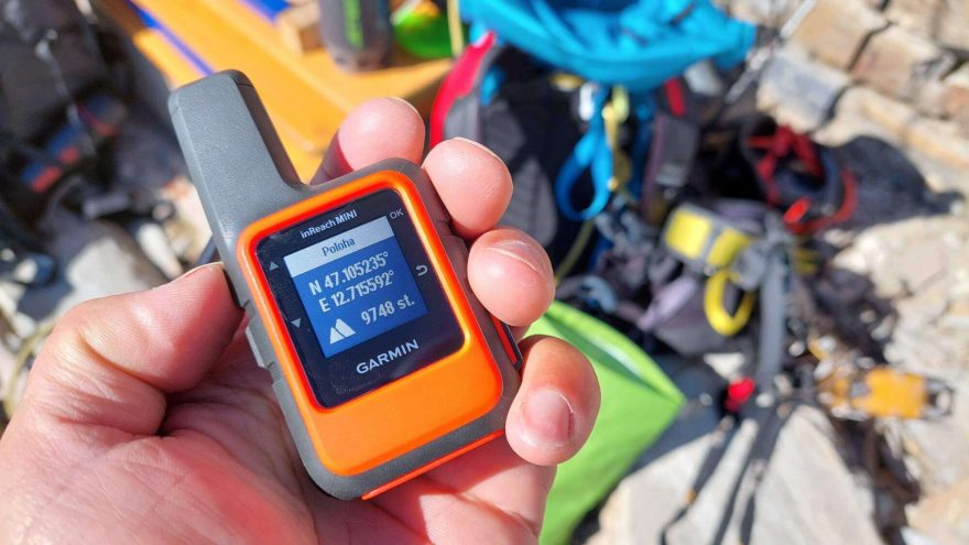 Aktuální poloha a výška - ve stopách - GARMIN inReach Mini