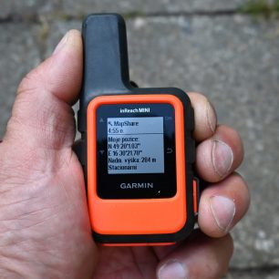 Obrazovka se sdílením polohy - Garmin inReach Mini