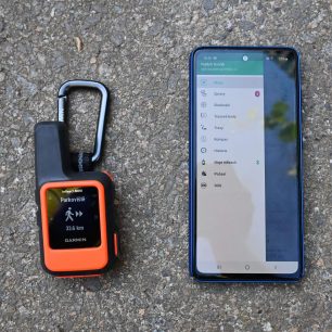 Pohled na menu v aplikaci Earthmate