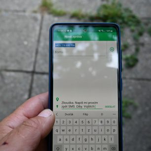 Před akcí jsem si vyzkoušel zaslání zprávy z mobilu pomocí aplikace Eartmate
