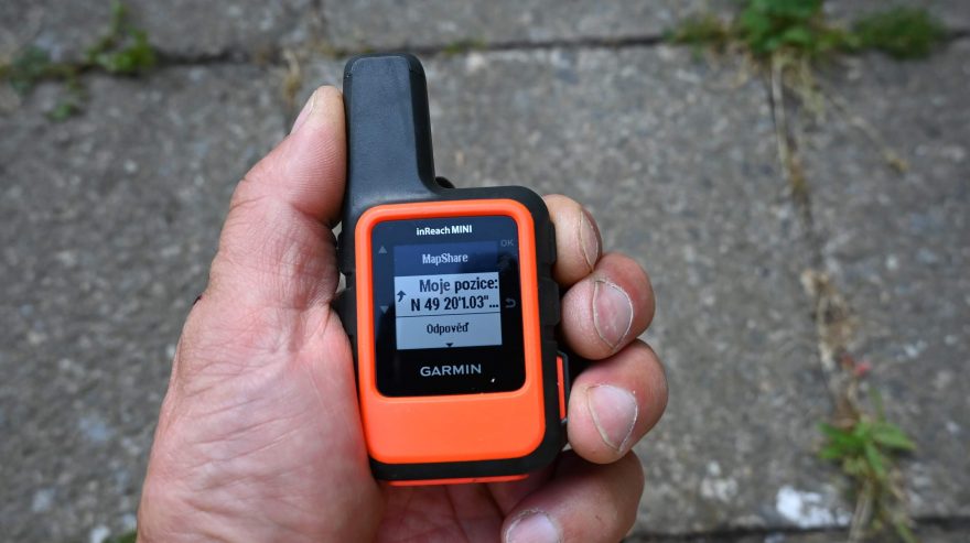 Sdílení polohy pomocí MapShare - Garmin inReach Mini