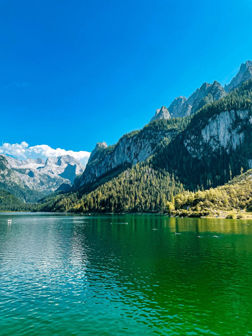 Jezero Gosausee, Solná komora, Salzkammergut, rakouské Alpy. Foto Jana Souralová