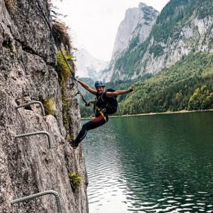 Ferata Laserer Alpin Klettersteig, Salzkammergut, Solná komora, rakouské Alpy