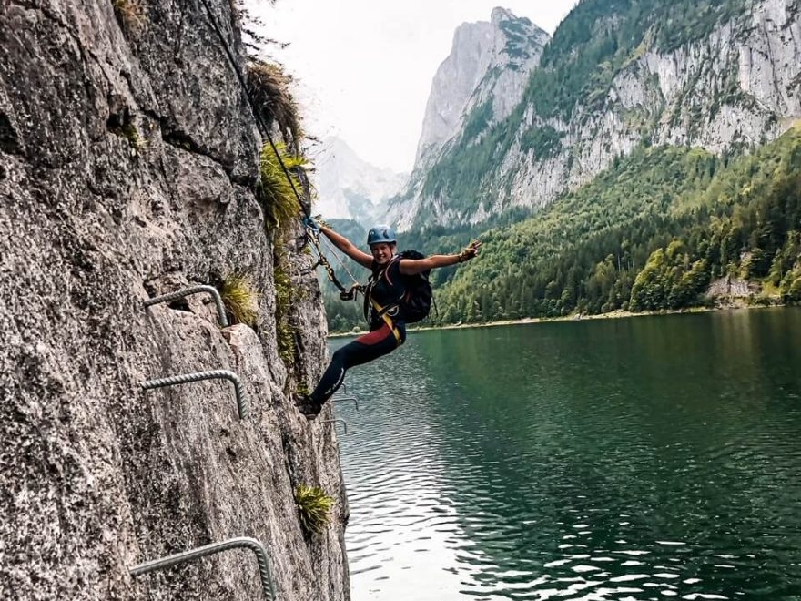 Ferata Laserer Alpin Klettersteig, Salzkammergut, Solná komora, rakouské Alpy