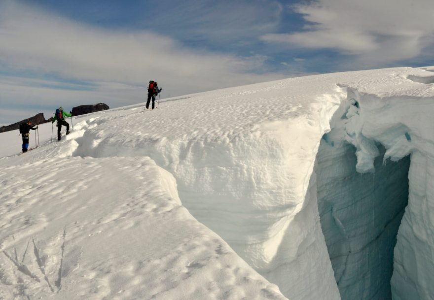 BC lyže výrazně usnadnily výstup na Hvannadalshnúkur, nejvyšší horu Islandu
