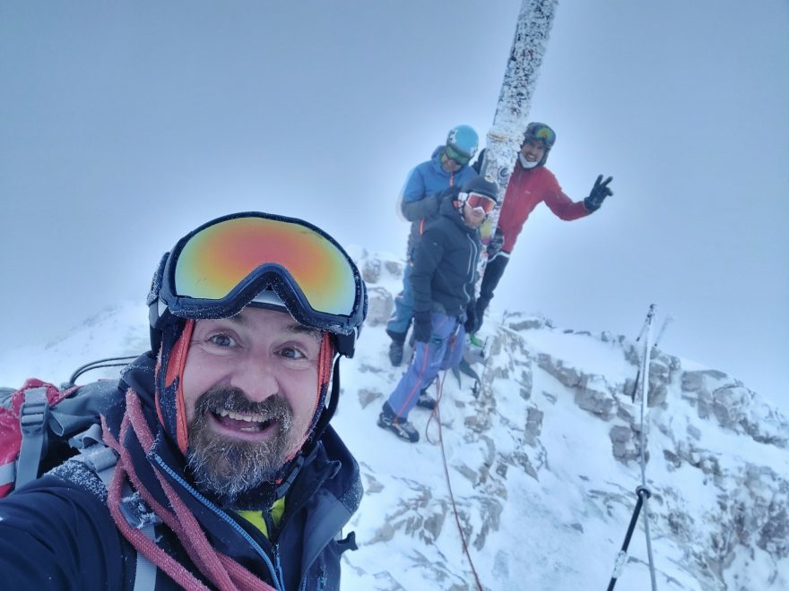 Testování bundy DIRECT ALPINE ICON na vrcholu Zugspitze